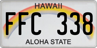 HI license plate FFC338