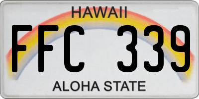 HI license plate FFC339