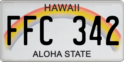 HI license plate FFC342