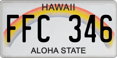 HI license plate FFC346