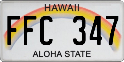 HI license plate FFC347