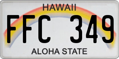 HI license plate FFC349