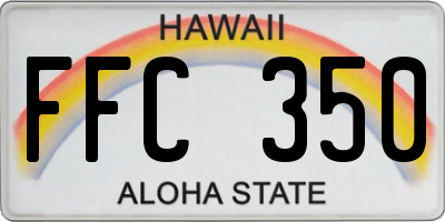 HI license plate FFC350