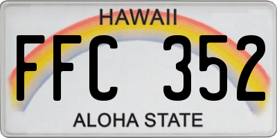 HI license plate FFC352