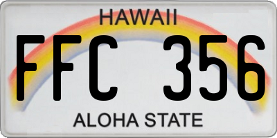 HI license plate FFC356