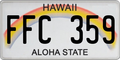 HI license plate FFC359