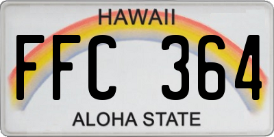 HI license plate FFC364