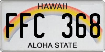 HI license plate FFC368