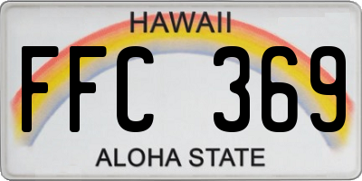 HI license plate FFC369