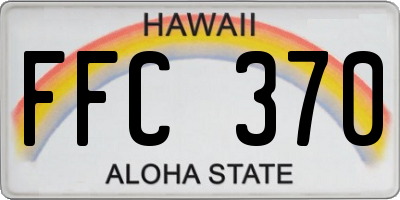 HI license plate FFC370
