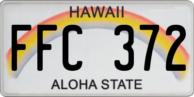 HI license plate FFC372