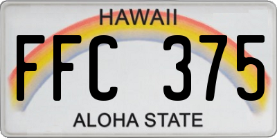HI license plate FFC375
