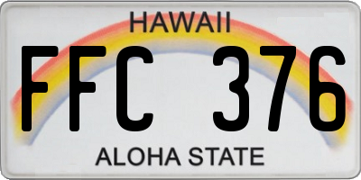 HI license plate FFC376