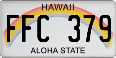 HI license plate FFC379