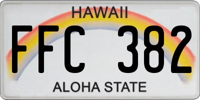 HI license plate FFC382