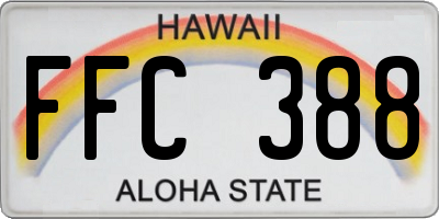 HI license plate FFC388