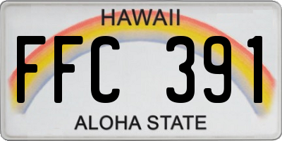 HI license plate FFC391