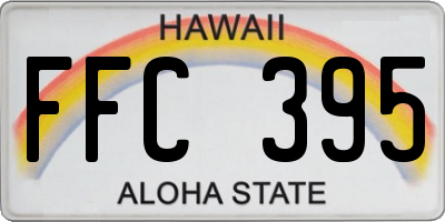 HI license plate FFC395