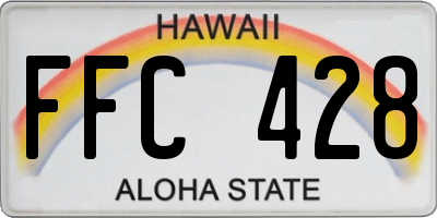 HI license plate FFC428