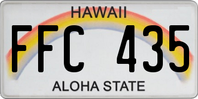 HI license plate FFC435