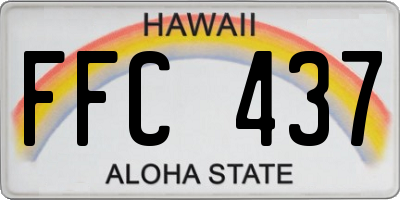 HI license plate FFC437