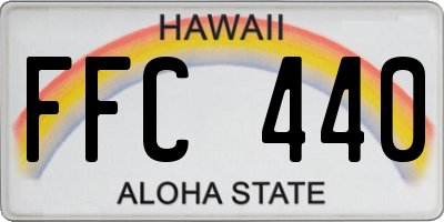 HI license plate FFC440