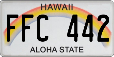 HI license plate FFC442