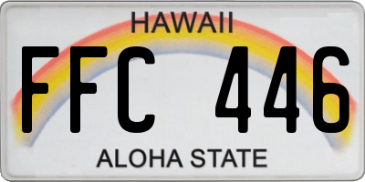 HI license plate FFC446