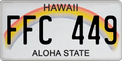 HI license plate FFC449