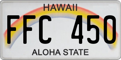 HI license plate FFC450
