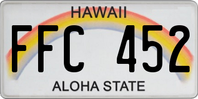 HI license plate FFC452