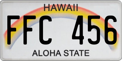 HI license plate FFC456