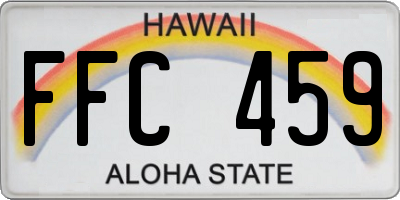 HI license plate FFC459