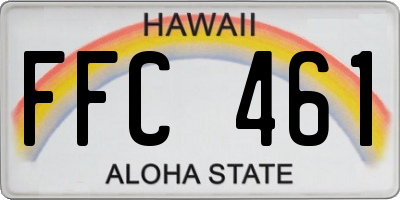 HI license plate FFC461