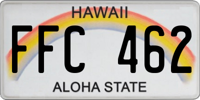 HI license plate FFC462