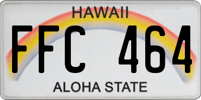 HI license plate FFC464