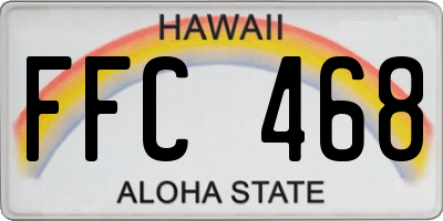 HI license plate FFC468