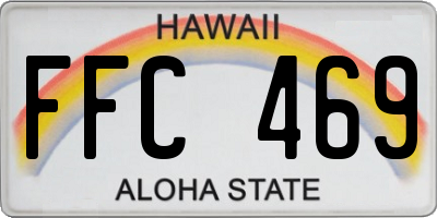 HI license plate FFC469