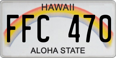 HI license plate FFC470