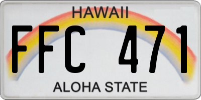 HI license plate FFC471