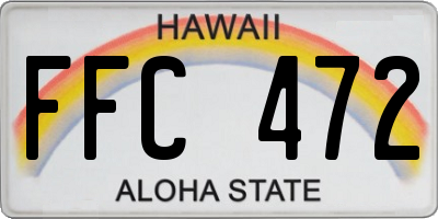 HI license plate FFC472