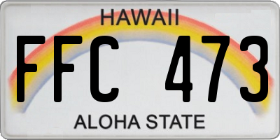 HI license plate FFC473
