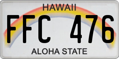 HI license plate FFC476