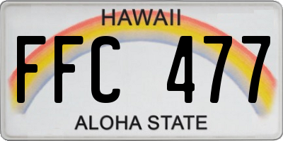 HI license plate FFC477