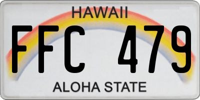 HI license plate FFC479