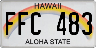 HI license plate FFC483
