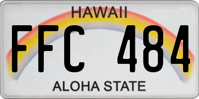 HI license plate FFC484