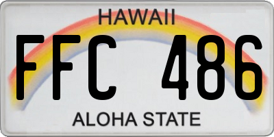 HI license plate FFC486