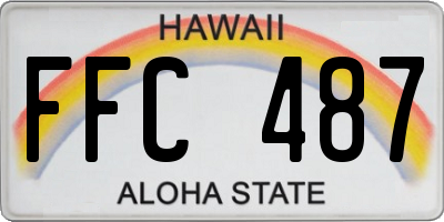 HI license plate FFC487