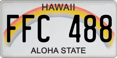 HI license plate FFC488